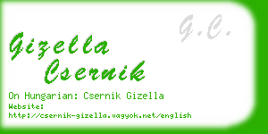 gizella csernik business card